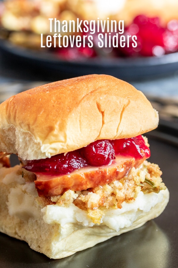 This easy recipe for Thanksgiving Leftovers Sliders is everything you love about Thanksgiving in one bite. Layers of turkey, stuffing, and all of your favorite sides are sandwiched between two sliders buns for the perfect after Thanksgiving sandwich. It's a great way to use Thanksgiving leftovers and to feed a crowd! #thanksgiving #leftovers #sliders #homemadeinterest