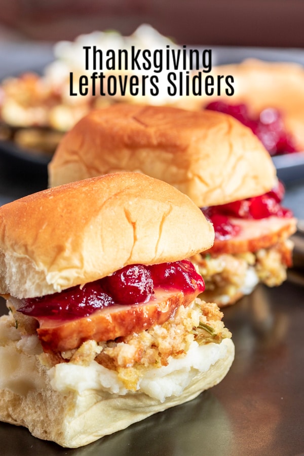 This easy recipe for Thanksgiving Leftovers Sliders is everything you love about Thanksgiving in one bite. Layers of turkey, stuffing, and all of your favorite sides are sandwiched between two sliders buns for the perfect after Thanksgiving sandwich. It's a great way to use Thanksgiving leftovers and to feed a crowd! #thanksgiving #leftovers #sliders #homemadeinterest
