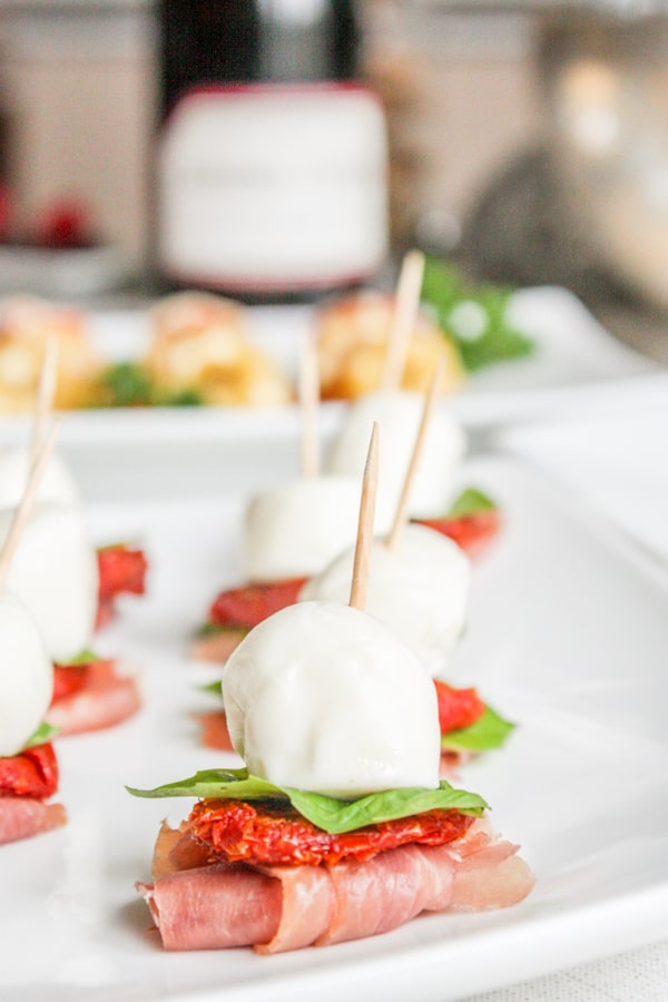 Antipasto Skewers is a low carb party appetizer