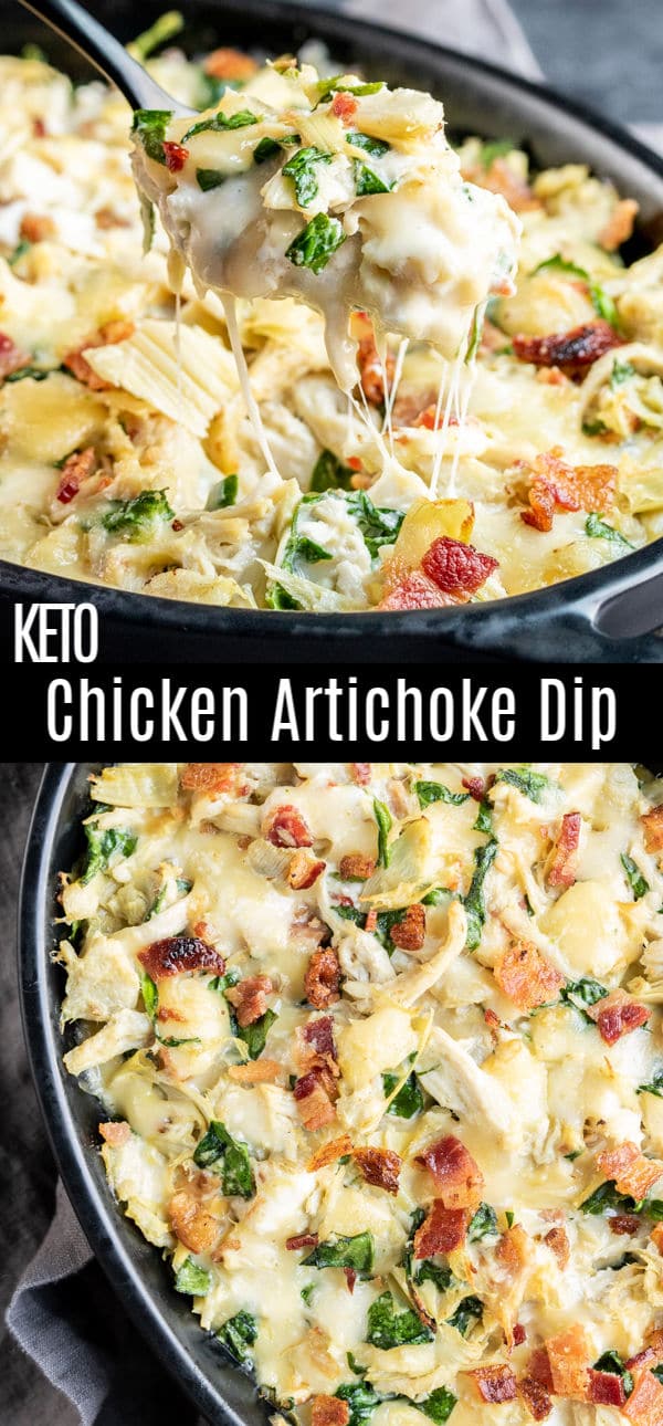 These Chicken Artichoke Bites are delicious bite size keto appetizers that are served in crisp Parmesan cups. This hot dip is made with chicken, artichoke hearts, spinach, bacon, and three types of cheese that is scooped into Parmesan cups to make low carb appetizers for Christmas, New Year's Eve, or any day of the week. Want to skip the cups serve it as a hot dip with vegetables and watch it disappear. #hotdip #dip #appetizer #newyearseve #homemadeinterest