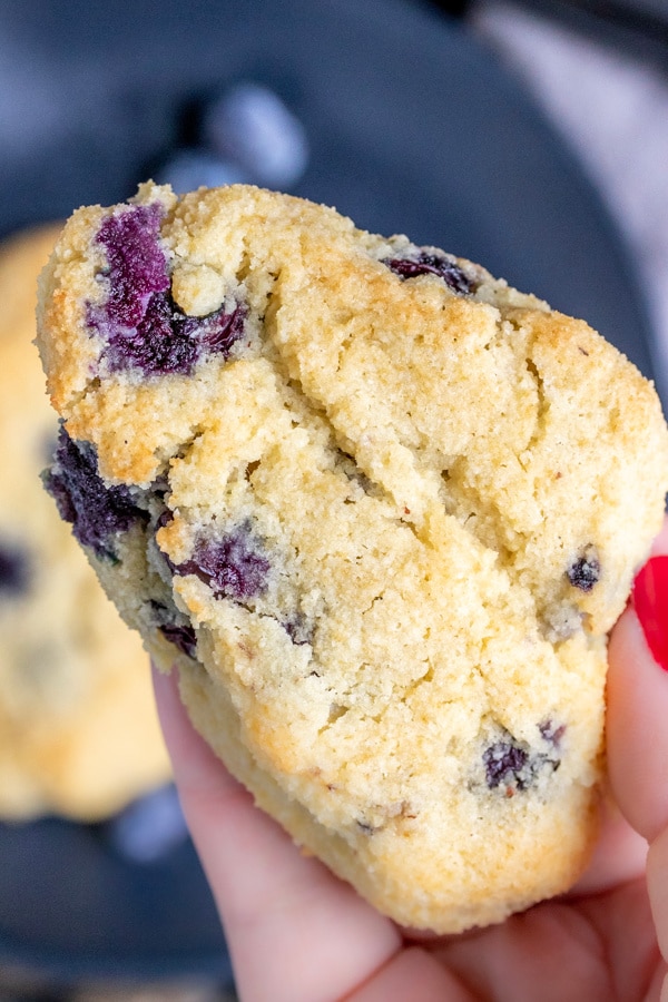 Keto Blueberry Scones is a low carb breakfast treat.