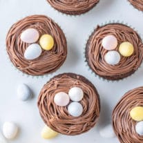 Bird’s Nest Easter Cupcakes perfect Easter dessert for kids