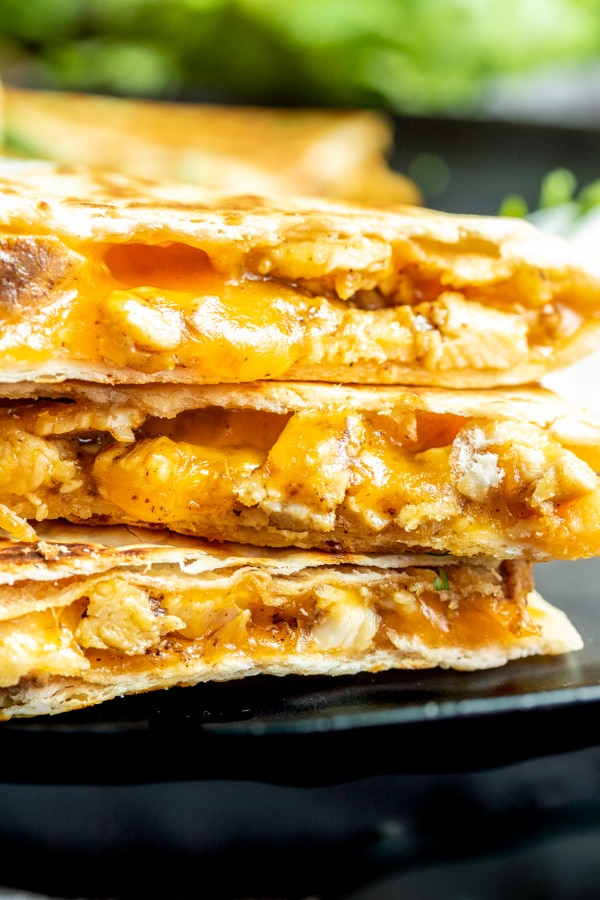 Chicken Quesadillas made with cheese and chicken