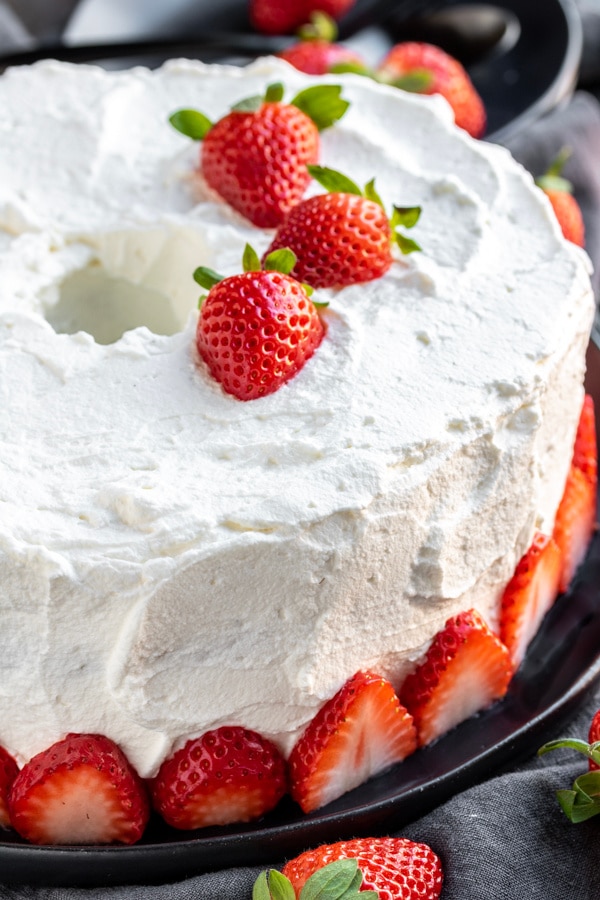Strawberry Angel Food Cake is the perfect summertime dessert