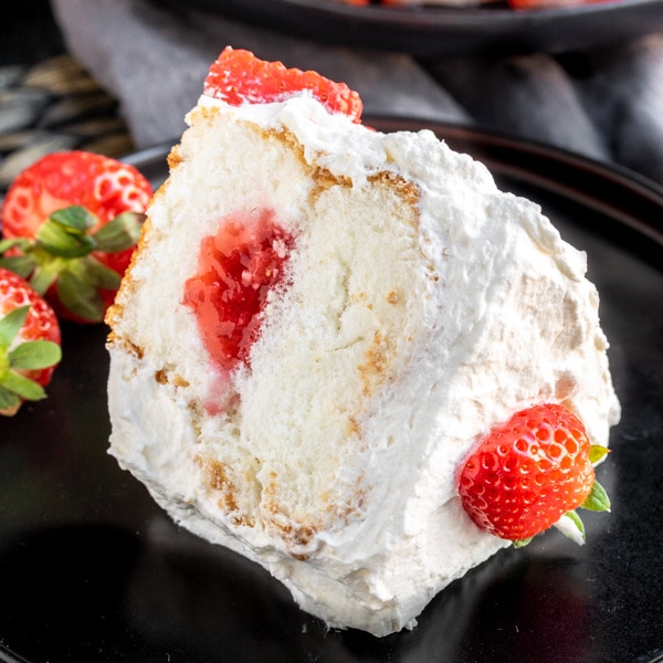 Strawberry Angel Food Cake is the perfect healthy summer dessert