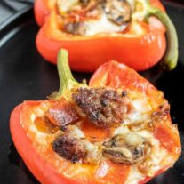 Meat Lover's Pizza Keto Stuffed Peppers perfect keto meal