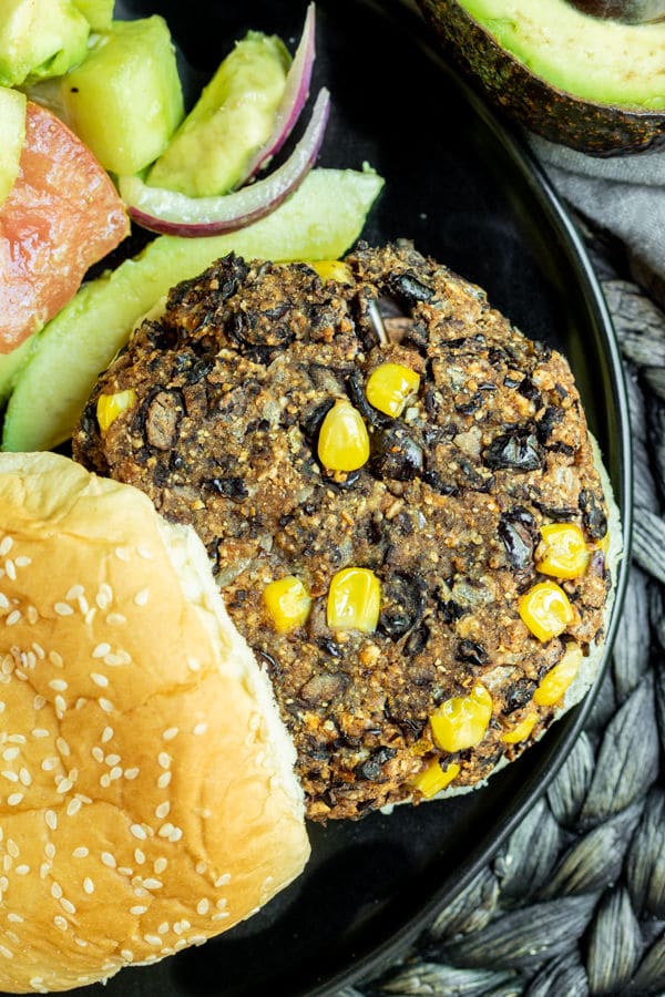 Chipotle Black Bean Burger perfect meatless meal option for summer bbq
