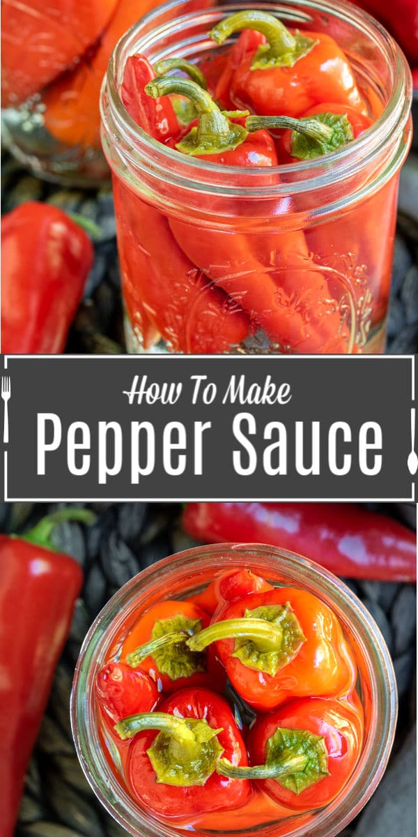Pinterest image for Hot Pepper Sauce with title text