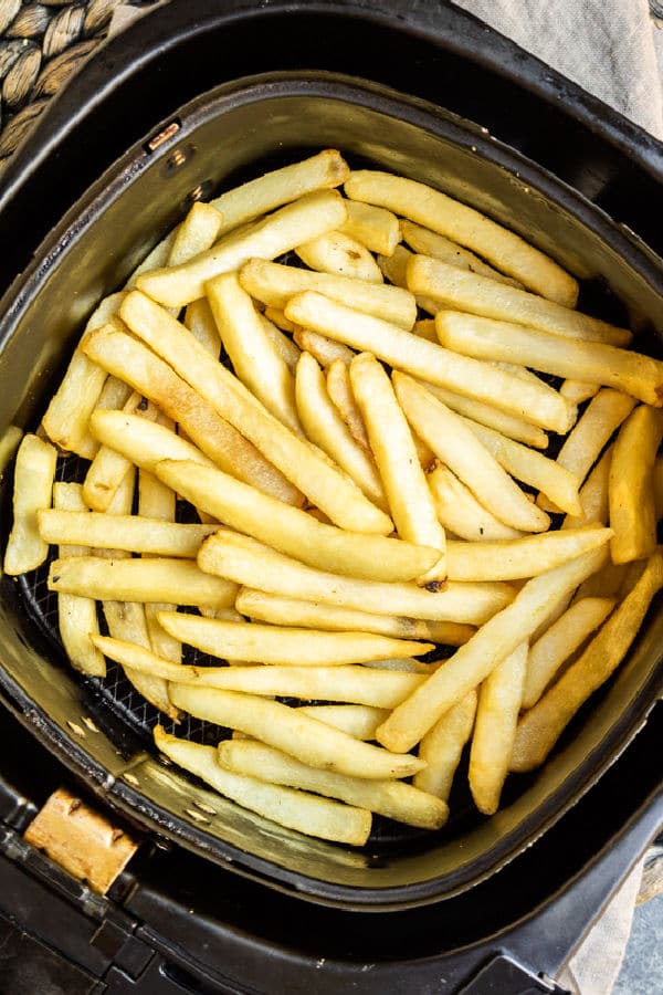 Air Fryer Frozen French Fries crinkle cut fries in air fryer basket
