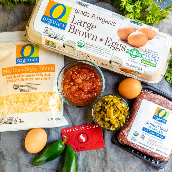 Safeway products for Keto Taco Casserole