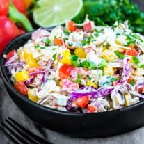 bowl of Spicy Jalapeno Coleslaw