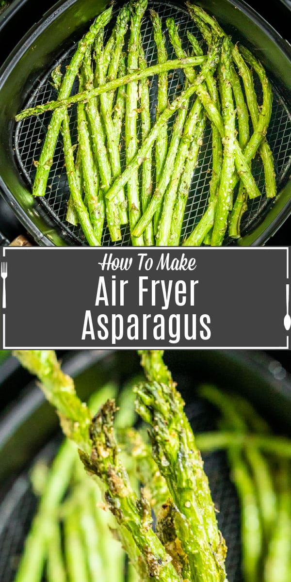 Pinterest image for Air Fryer Asparagus with title text