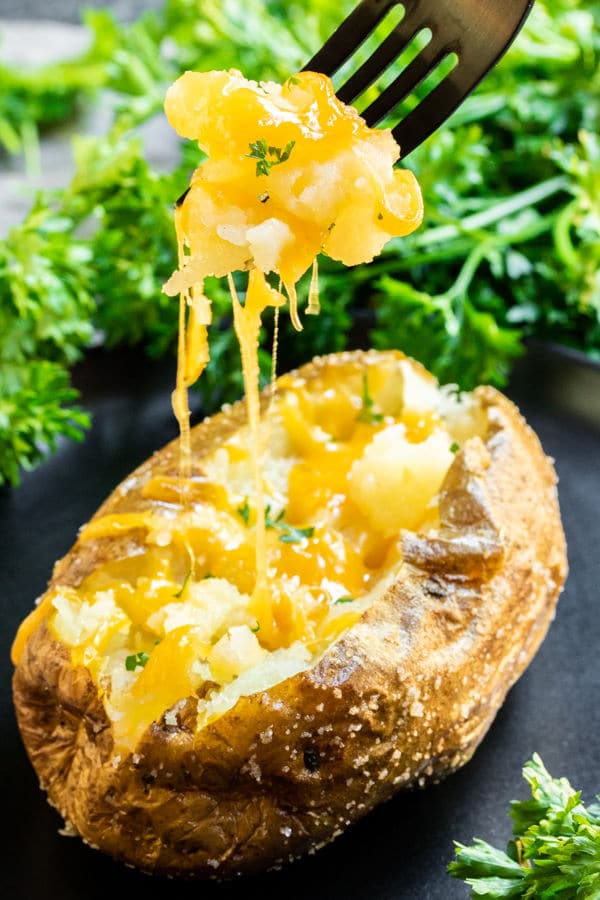 cheesey Air Fryer Baked Potato