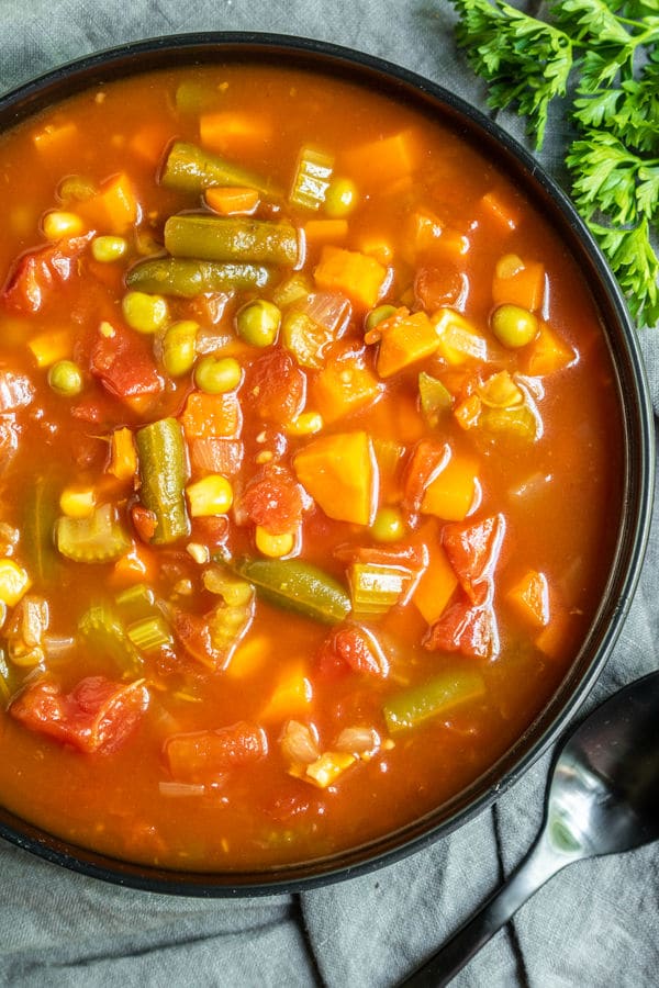 Instant Pot Vegetable Soup perfect Winter soup recipe made in a pressure cooker