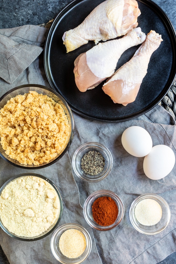 ingredients to make Keto Fried Chicken in the Air Fryer
