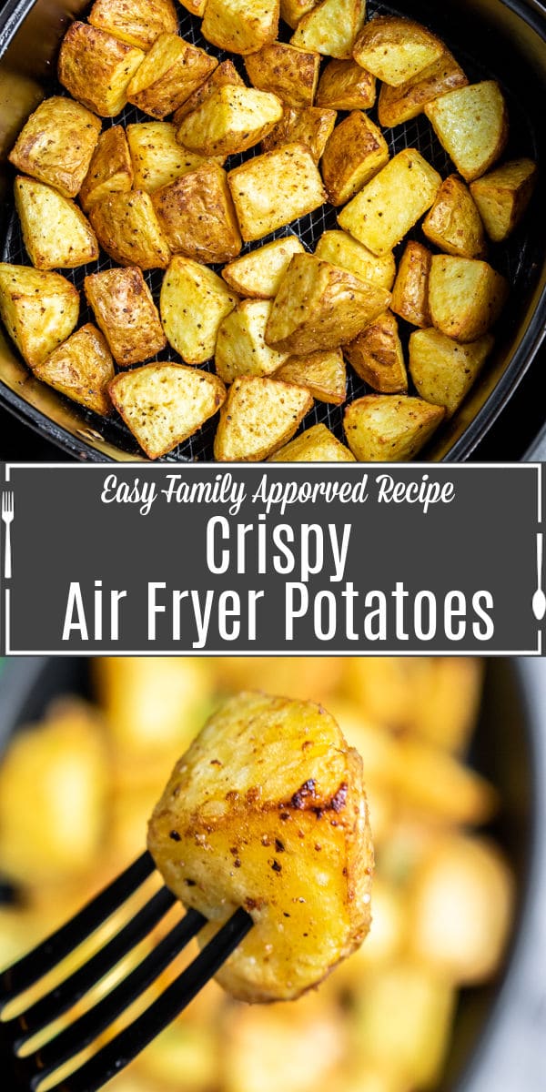 Pinterest image for Crispy Air Fryer Potatoes with title text
