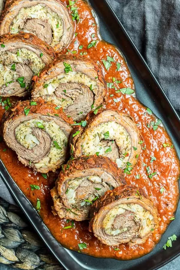 serving Beef Braciole for the holidays