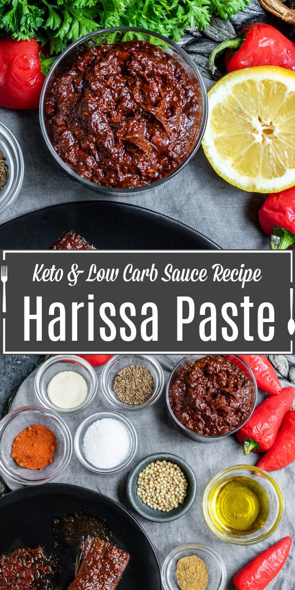 Pinterest image for Harissa Paste with title text