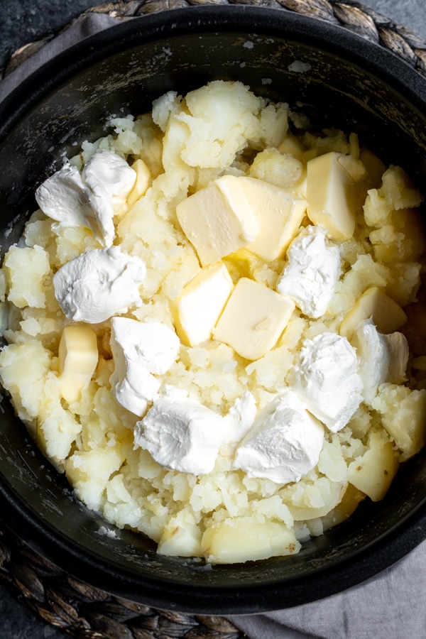 Instant Pot Mashed Potatoes made with cream cheese