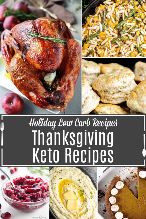 Pinterest image for Low Carb Thanksgiving Recipes with title text
