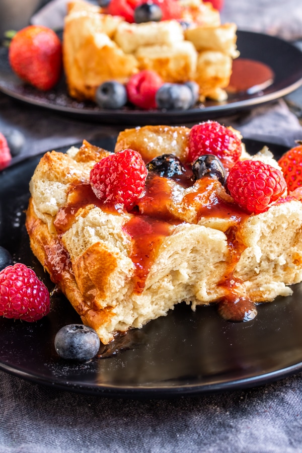 Overnight French Toast Bake on a plate