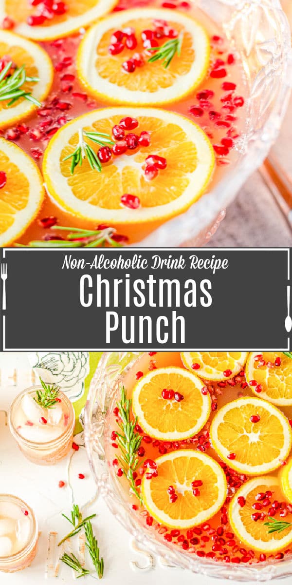 Pinterest image of Christmas Punch with title text