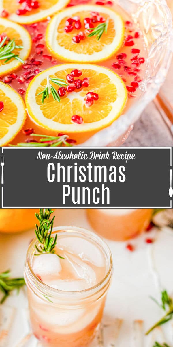 Pinterest image of Christmas Punch with title text