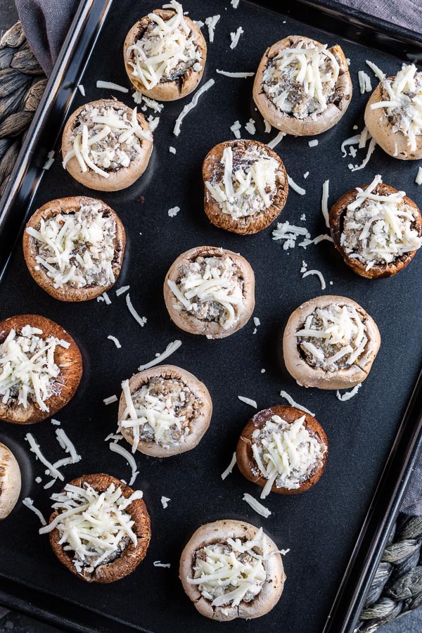 how to make Stuffed Mushrooms with Sausage in the oven