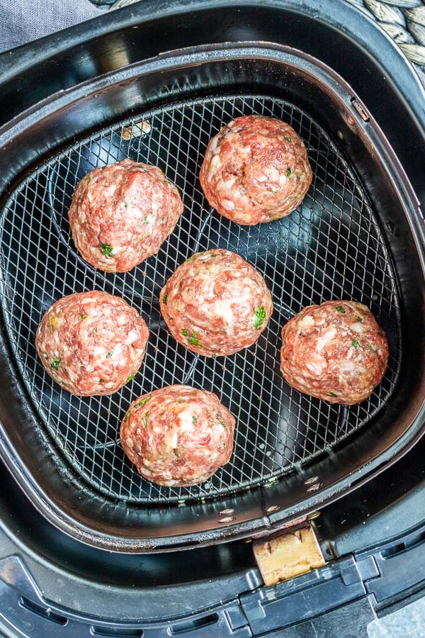 raw Air Fryer Meatballs