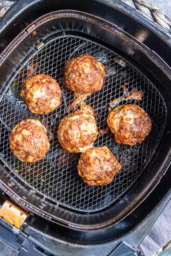 cooked Air Fryer Meatballs