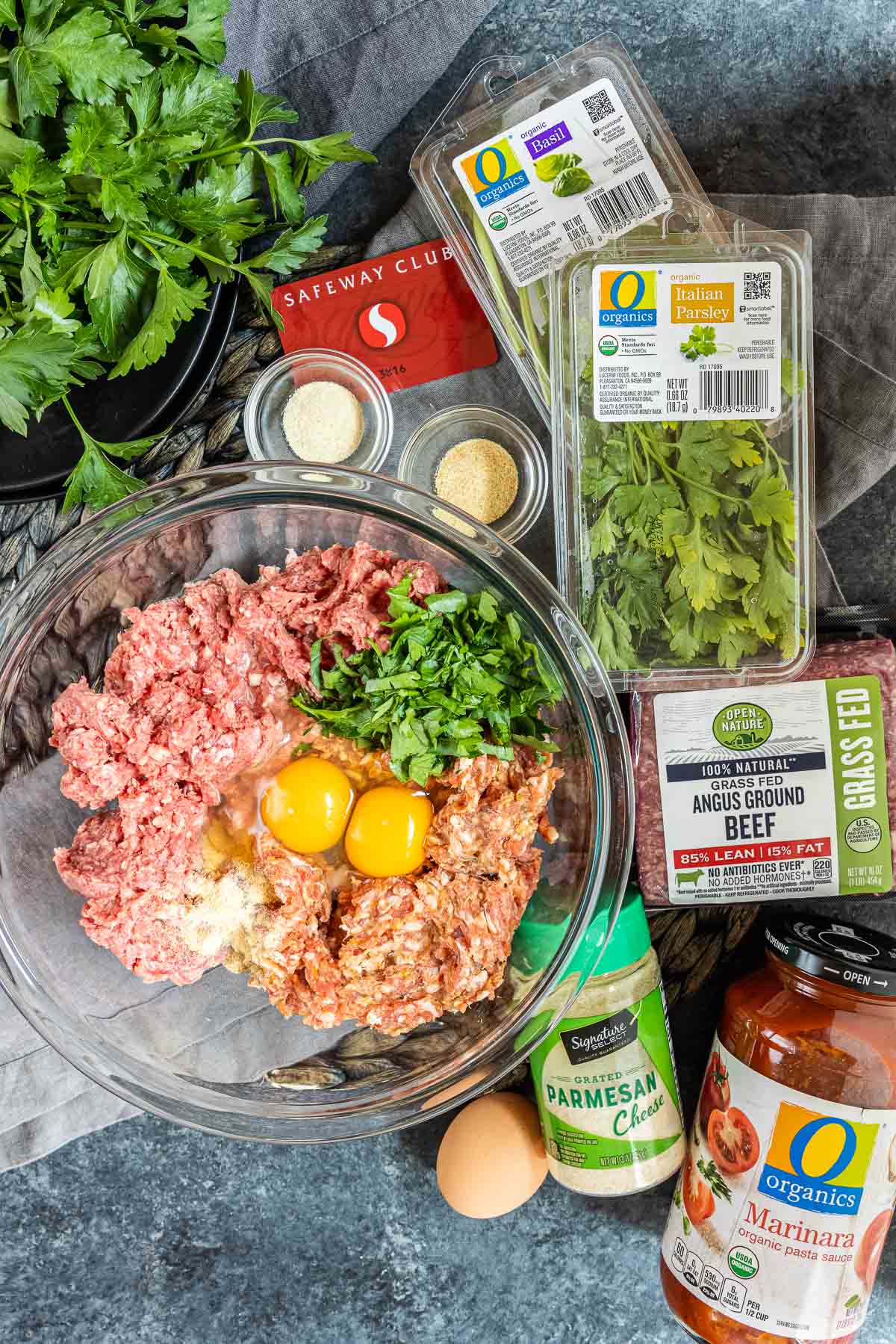 ingredients for Instant Pot Meatballs from Safeway