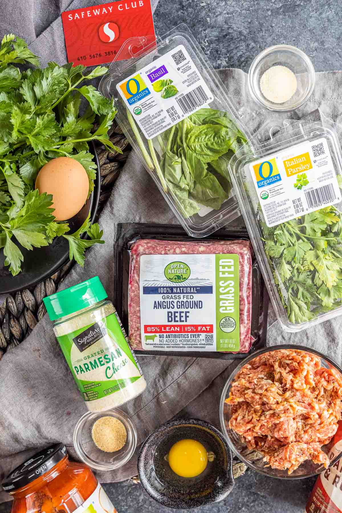 ingredients to make Instant Pot Meatballs from Safeway