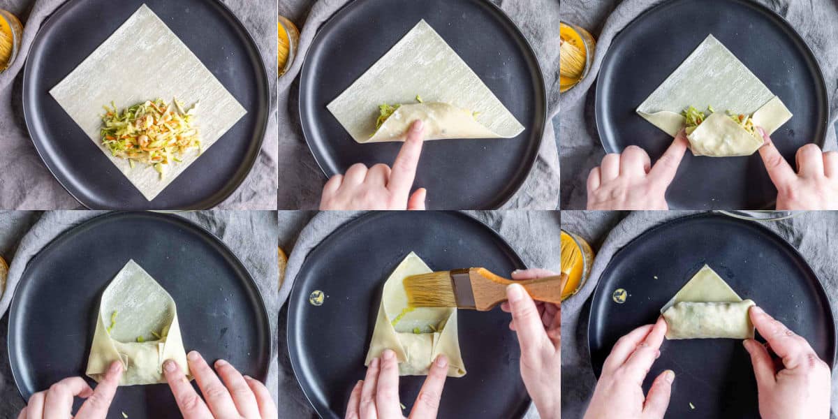 step-by-step instructions for how to roll an egg roll 