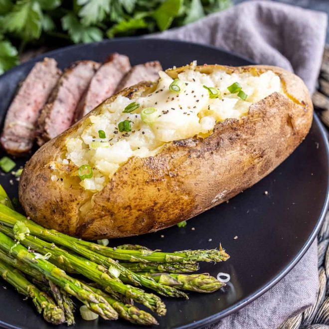 Instant Pot Baked Potatoes with butter