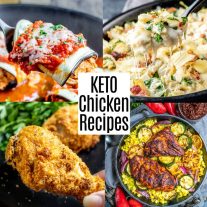 Pinterest image for Keto Chicken Recipes with title text