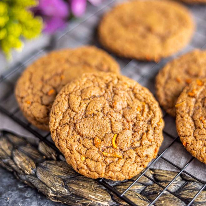 Carrot Cake Mix Cookies made with fresh carrots