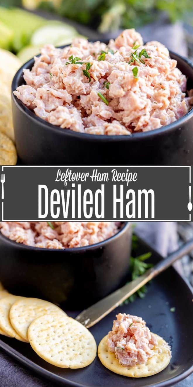 Pinterest image of Deviled Ham with title text