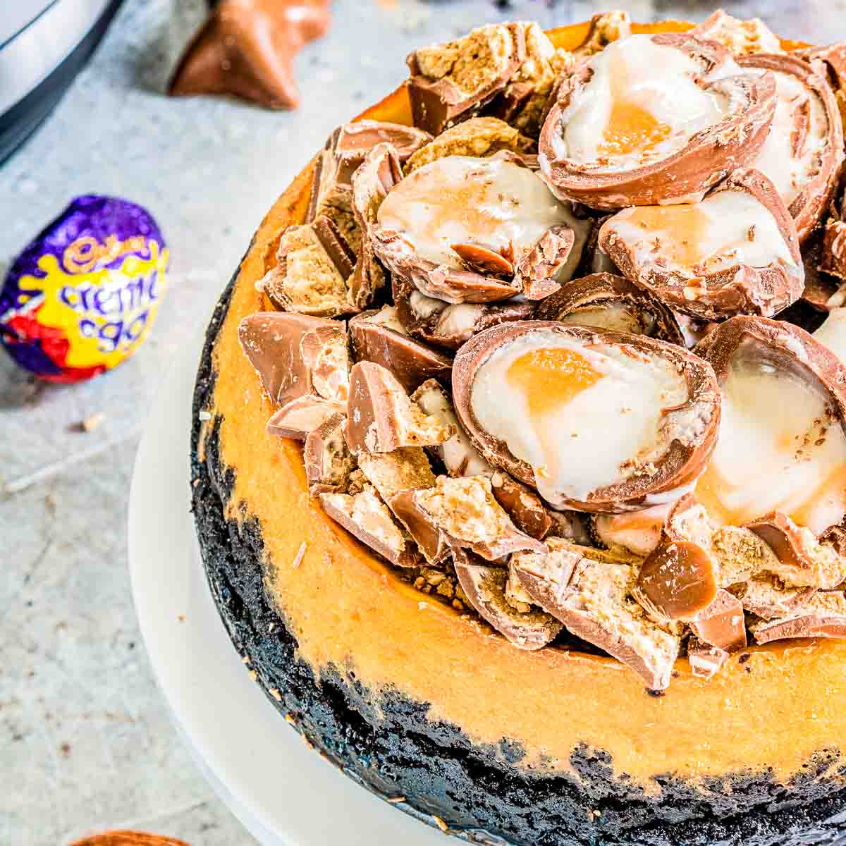 cadbury creme eggs on Instant Pot Easter Cheesecake