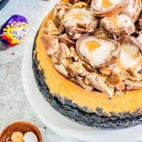 cadbury creme eggs on Instant Pot Easter Cheesecake