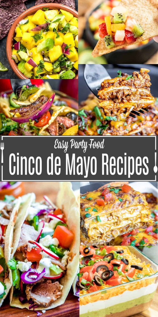 Pinterest image for Cinco de Mayo Recipes with title text