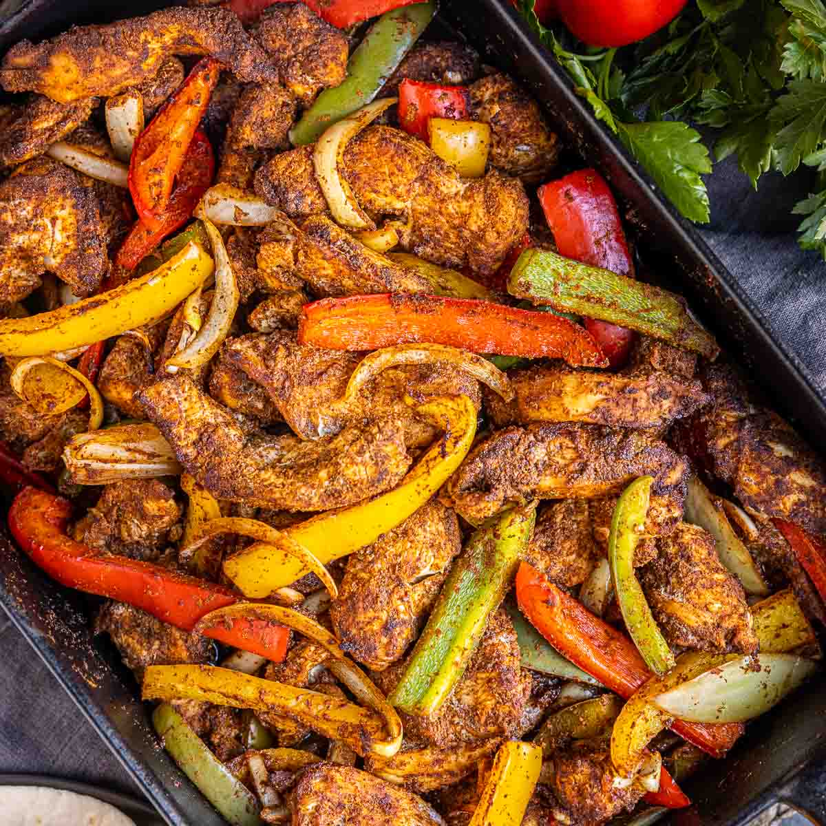 Oven Chicken Fajitas in less than 30 minutes
