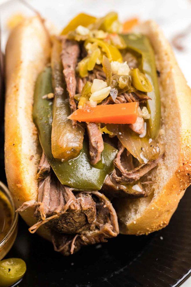 Crock Pot Italian Beef with peppers