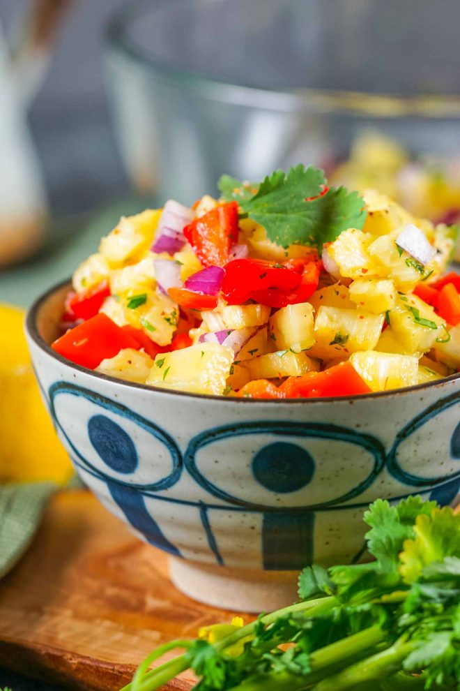 Pineapple Salsa appetizer in a bowl