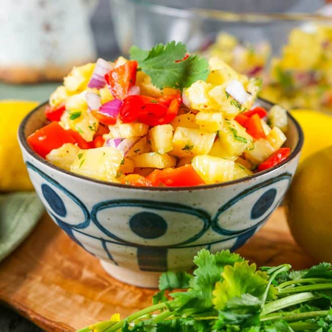 Pineapple Salsa in a cup
