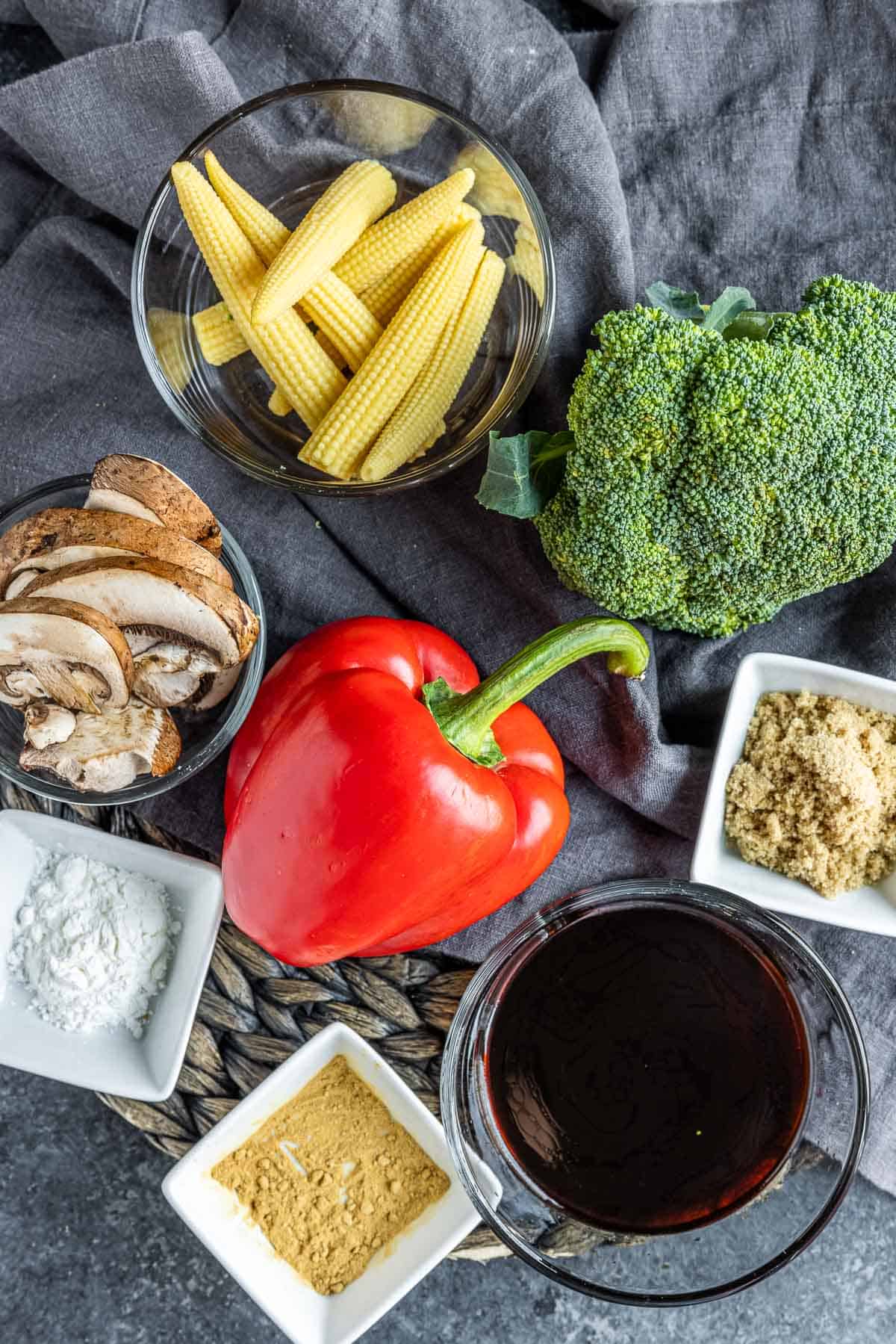 Vegetable Stir Fry ingredients