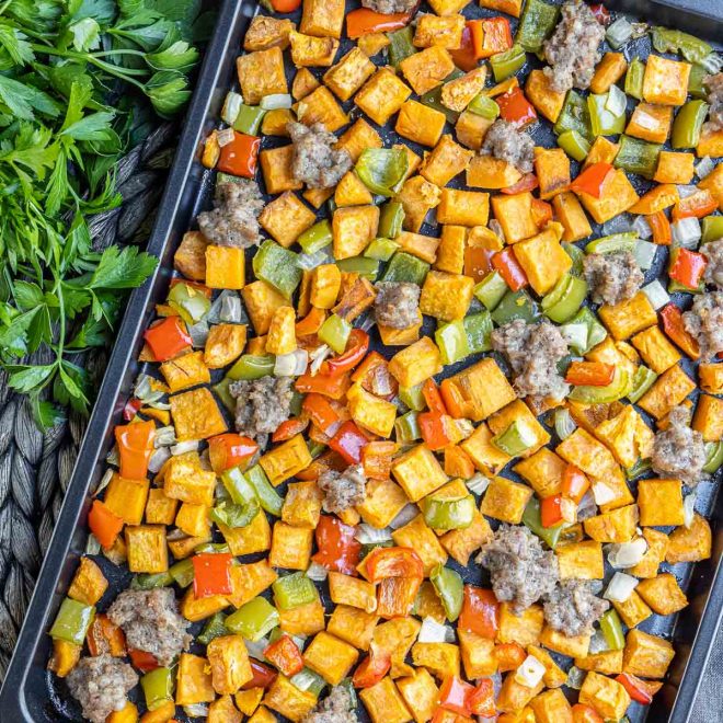 Sweet Potato Hash with peppers