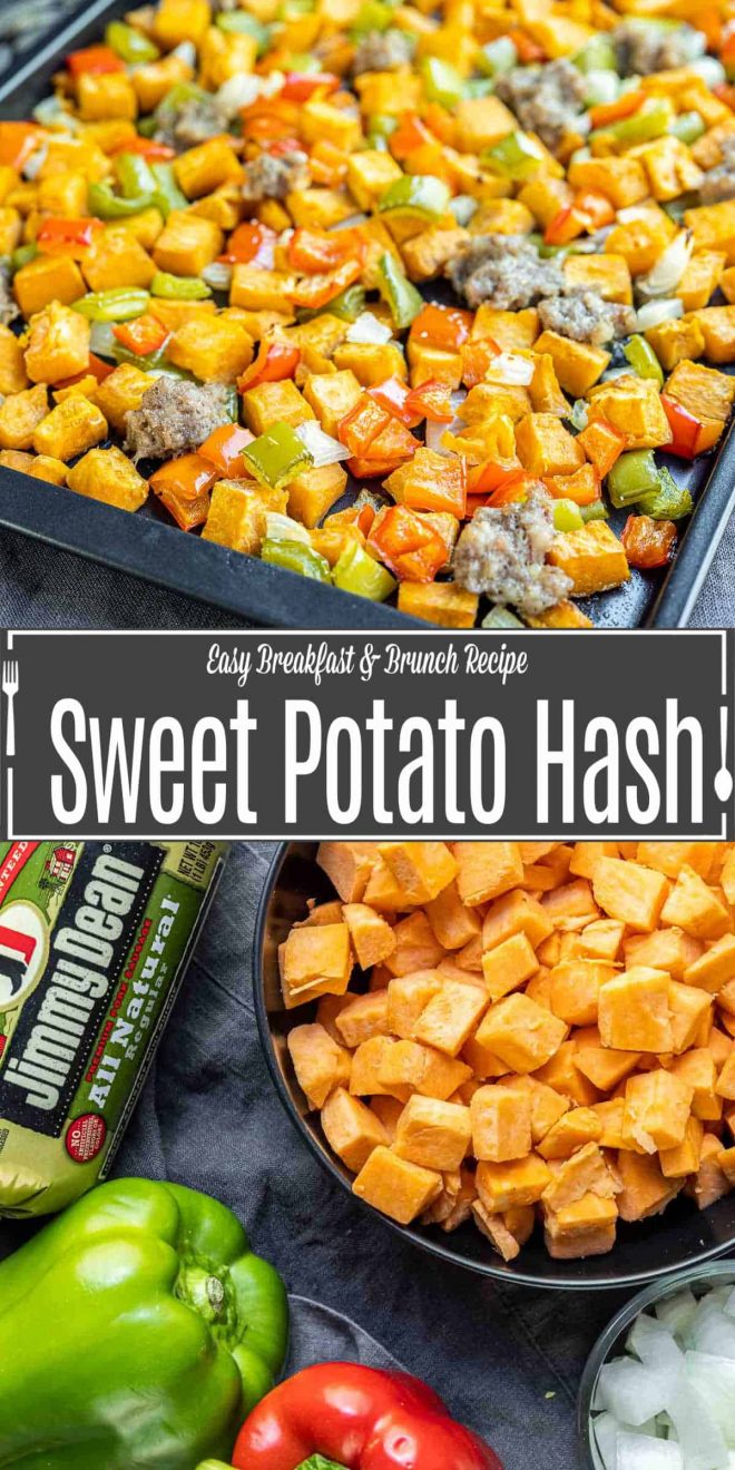Pinterest image for Sweet Potato Hash with title text