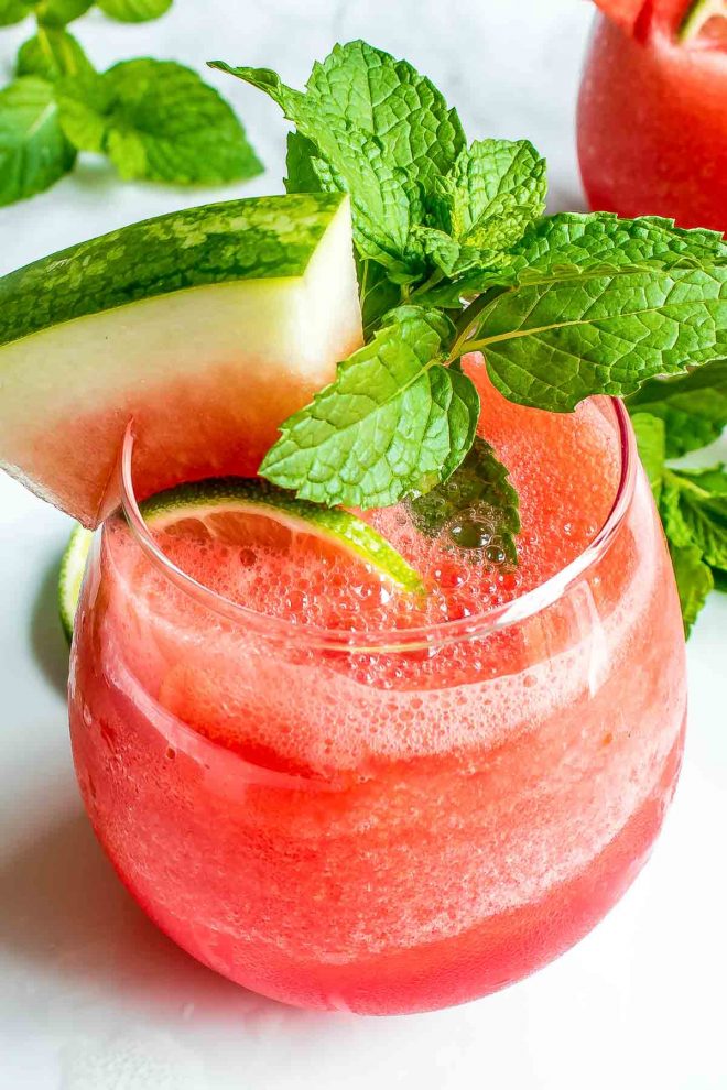 Frozen Watermelon Cocktail in a cup