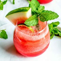 Frozen Watermelon Cocktail in a glass
