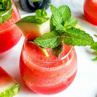 Frozen Watermelon Cocktail in a glass